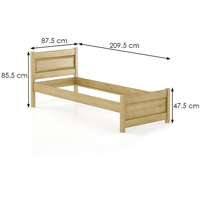 Ágy bükk LK120–80x200 rustikal