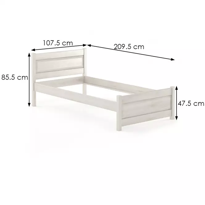 Ágy bükk LK120–100x200 fehérített