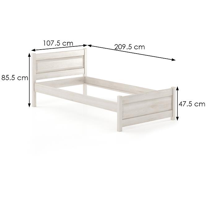 Ágy bükk LK120–100x200 fehérített