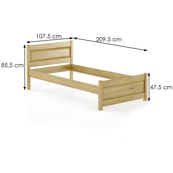 Ágy bükk LK120–100x200 rustikal