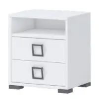 Éjjeliszekrény Kiki NS2-BE/KI-15 white/white