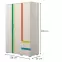 Sarokszekrény JOY-G32 polar pine/mango/lime/torquise,2