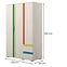 Sarokszekrény JOY-G32 polar pine/mango/lime/torquise,2