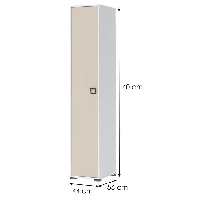 Sarokszekrény 1D Kiki P1-BE/KI-01 white/sand