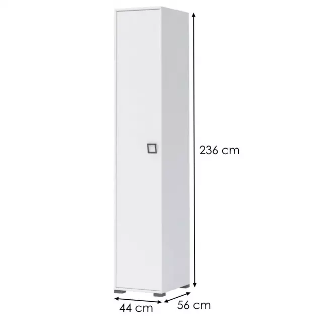 Sarokszekrény 1D Kiki P1-BE/KI-15 white/white