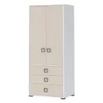 Sarokszekrény 2D3S Kiki G23-BE/KI-01 white/sand