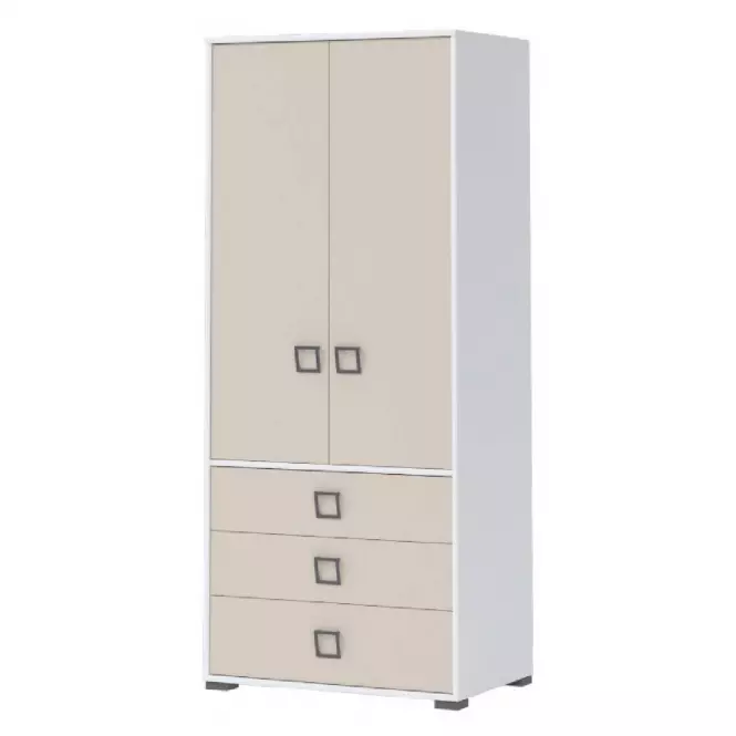 Sarokszekrény 2D3S Kiki G23-BE/KI-01 white/sand