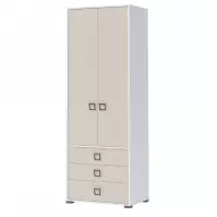 Sarokszekrény 2D3S Kiki P23-BE/KI-01 white/sand