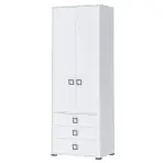 Sarokszekrény 2D3S Kiki P23-BE/KI-15 white/white