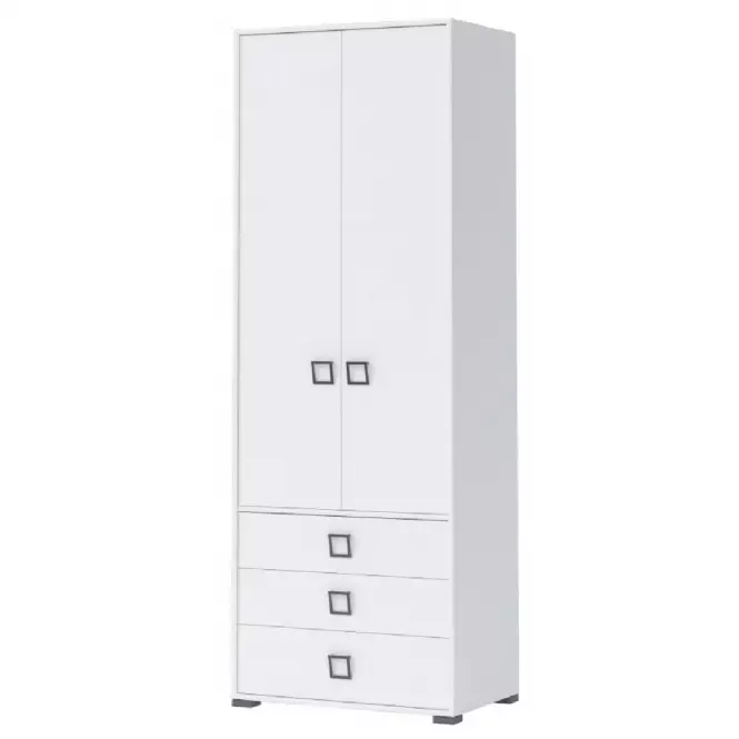 Sarokszekrény 2D3S Kiki P23-BE/KI-15 white/white