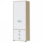 Sarokszekrény 2D3S Kiki P23-BK/KI-15 beech/white