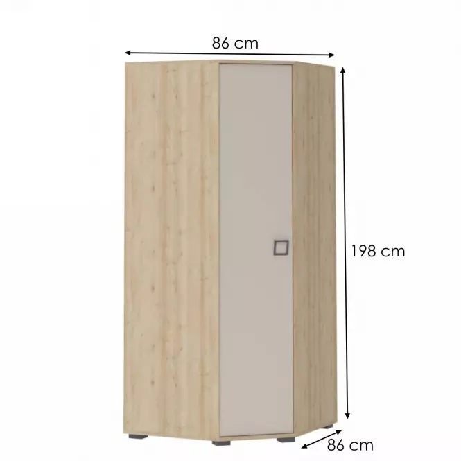 Sarokszekrény 3D3S Kiki GUG-BK/KI-01 beech/sand