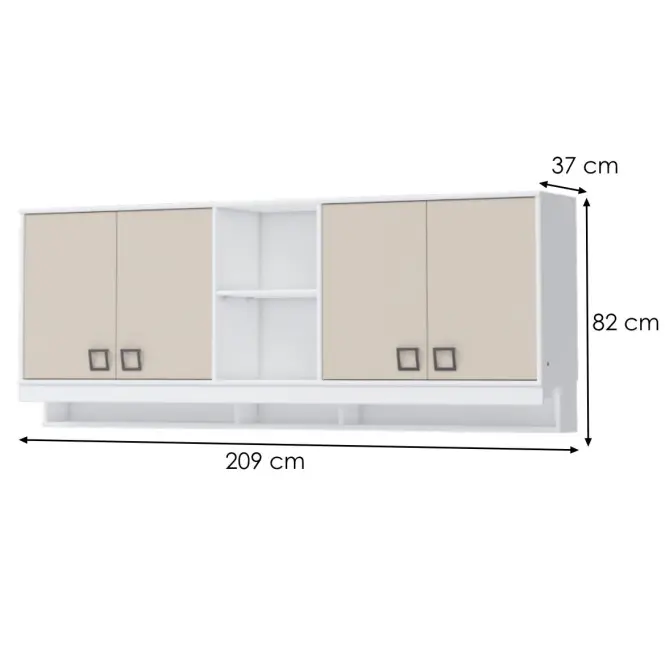 Fali szekrény Kiki MKR-BE/KI-01 white/sand,2