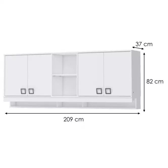 Fali szekrény Kiki MKR-BE/KI-15 white/white