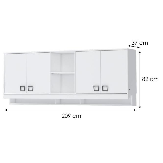Fali szekrény Kiki MKR-BE/KI-15 white/white