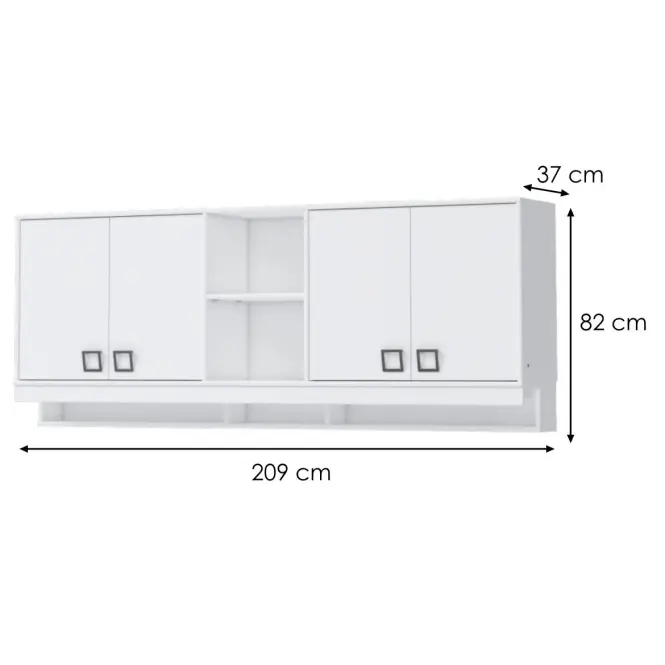 Fali szekrény Kiki MKR-BE/KI-15 white/white,2