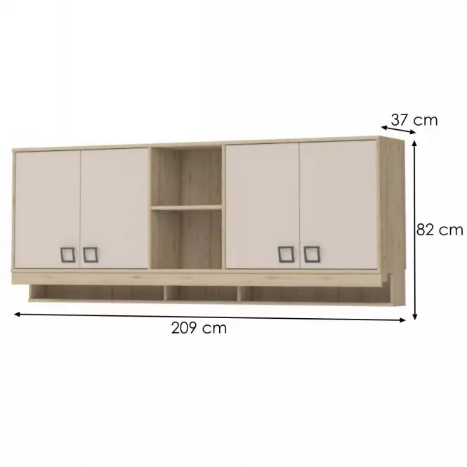 Fali szekrény Kiki MKR-BK/KI-01 beech/sand