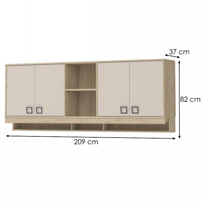 Fali szekrény Kiki MKR-BK/KI-01 beech/sand