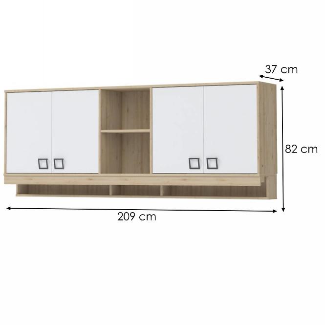 Fali szekrény Kiki MKR-BK/KI-15 beech/white