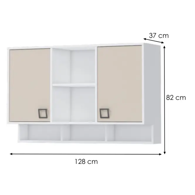 Fali szekrény Kiki MRS-BE/KI-01 white/sand,2