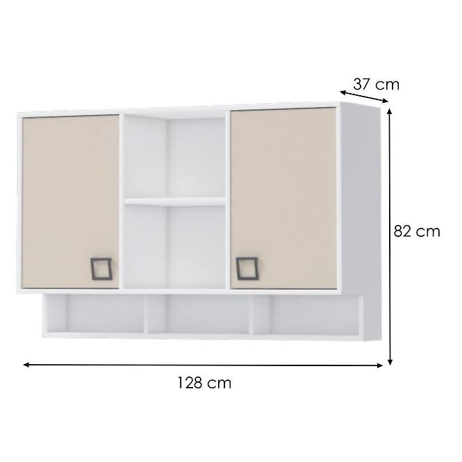 Fali szekrény Kiki MRS-BE/KI-01 white/sand,2