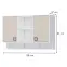 Fali szekrény Kiki MRS-BE/KI-01 white/sand,2