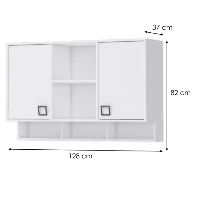 Fali szekrény Kiki MRS-BE/KI-15 white/white
