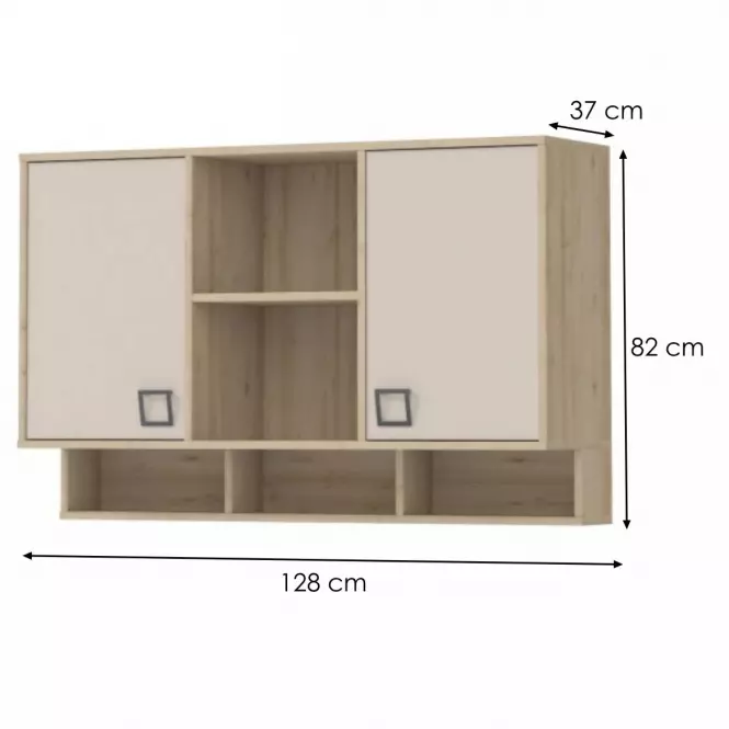 Fali szekrény Kiki MRS-BK/KI-01 beech/sand