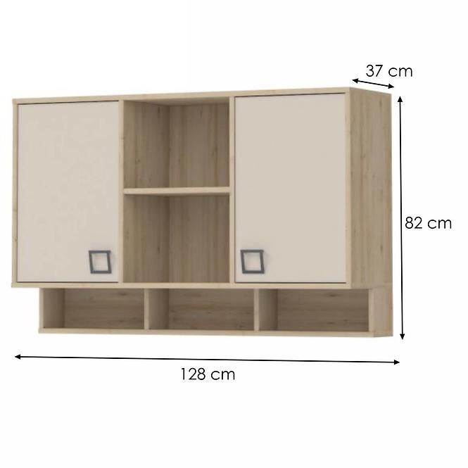 Fali szekrény Kiki MRS-BK/KI-01 beech/sand