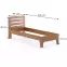 Ágy bükk LK189–90x200 cherry,3