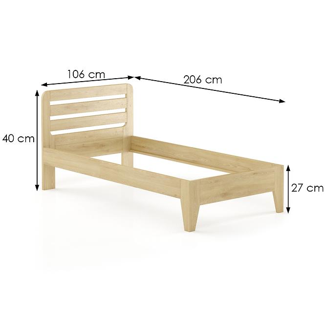 Ágy bükk LK189–100x200 természetes,3