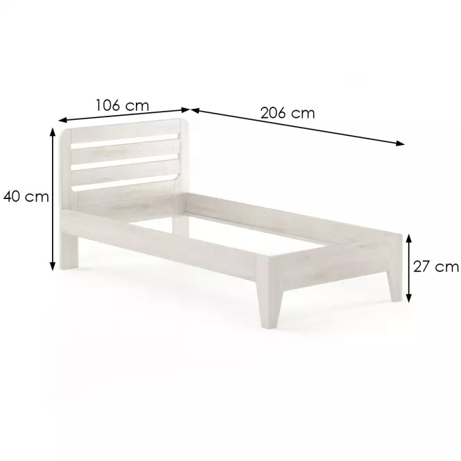 Ágy bükk LK189–100x200 fehérített