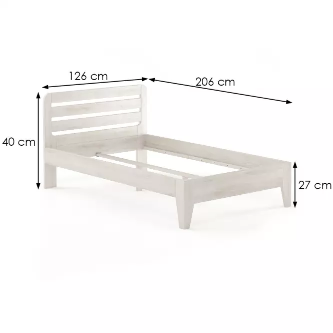 Ágy bükk LK189–120x200 fehérített