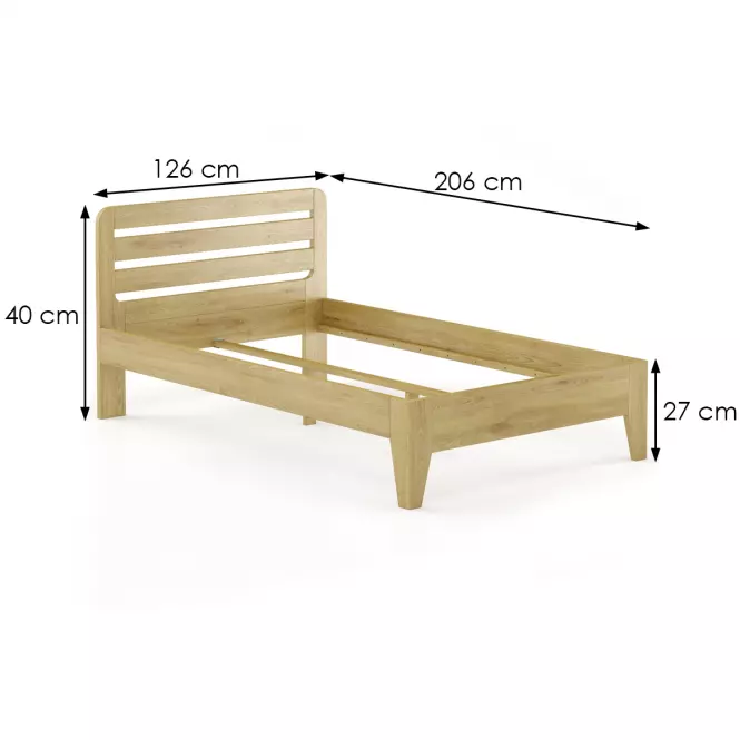 Ágy bükk LK189–120x200 rustikal,3