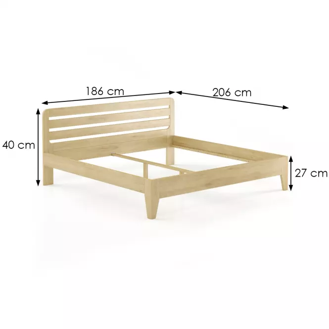 Ágy bükk LK189–180x200 természetes,3