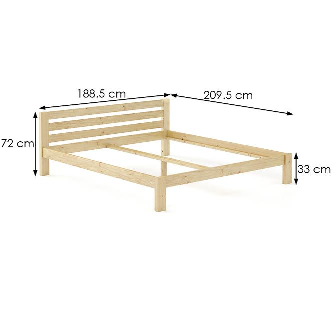 Ágy fenyő LK105–180x200 nyers