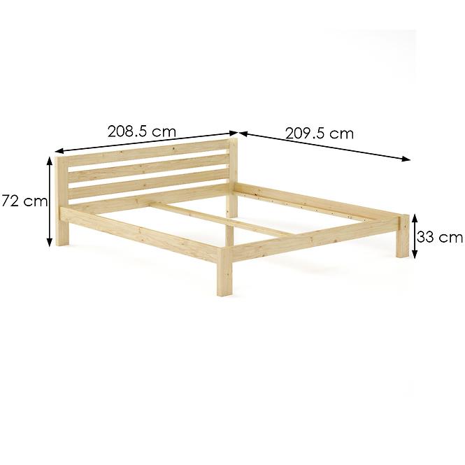 Ágy fenyő LK105–200x200 nyers