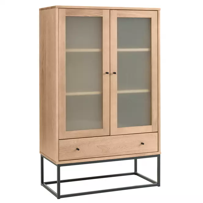 Vitrine Logan fenyő pác tölgy