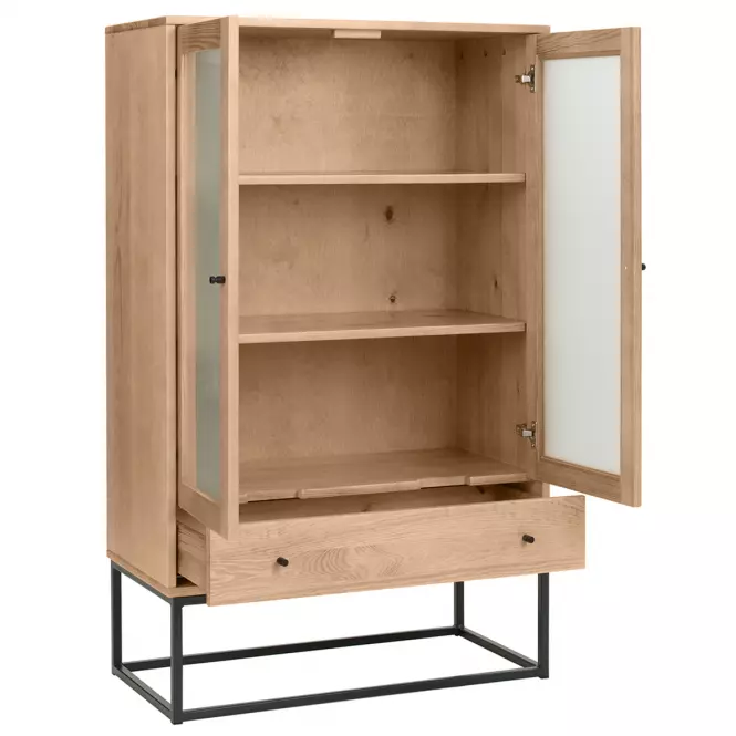 Vitrine Logan fenyő pác tölgy