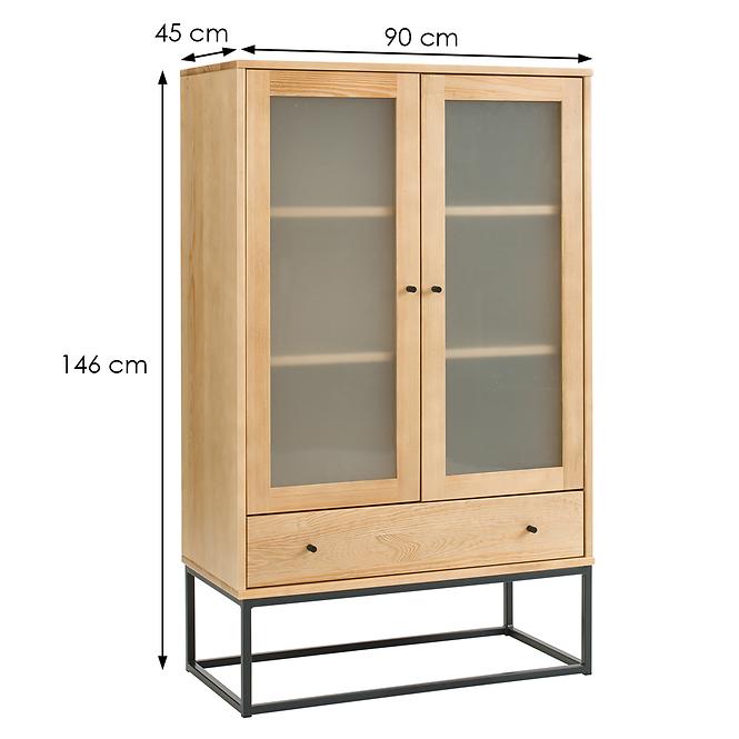Vitrine Logan fenyő lakk