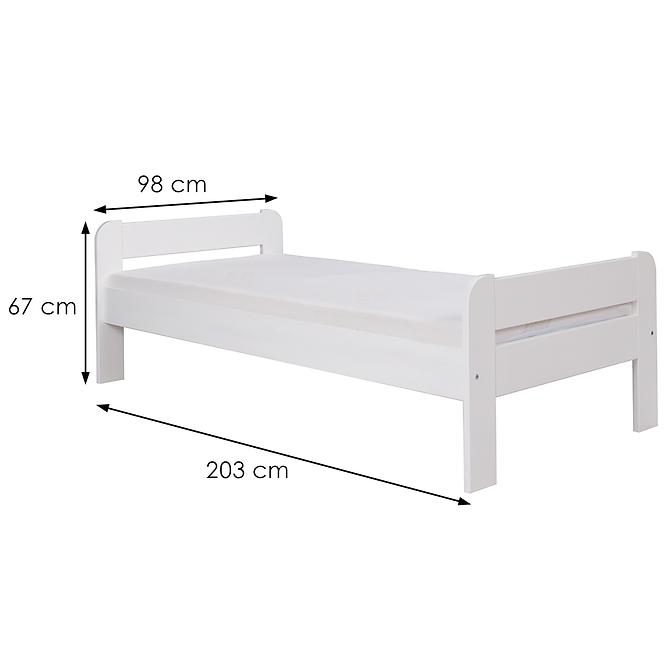 Ágy Alex 90x200 fenyő folt fehér,3