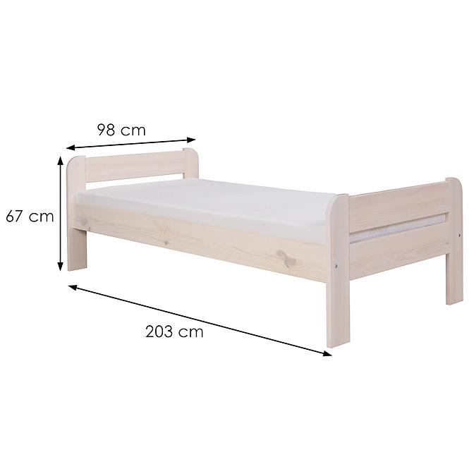 Ágy Alex 90x200 fehérített foltos fenyő,3