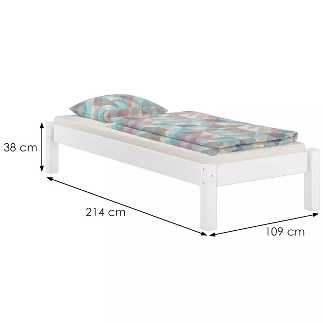 Ágy Dora 100x200 fenyő folt fehér