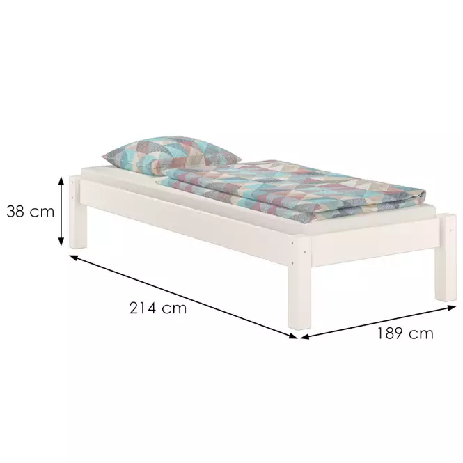 Ágy Dora 120x200 fehérített foltos fenyő