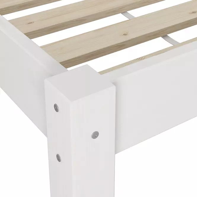 Ágy Dora 140x200 fenyő folt fehér,4