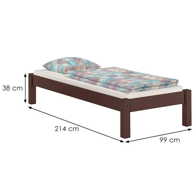 Ágy Dora 90x200 fenyő folt dió,3