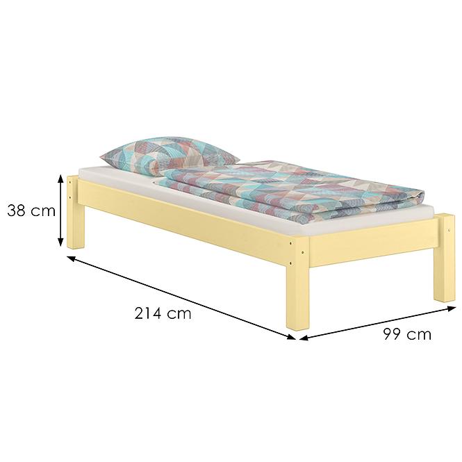 Ágy Dora 90x200 fenyő lakk,3