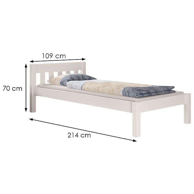 Ágy Pino 100x200 fehérített foltos fenyő,3