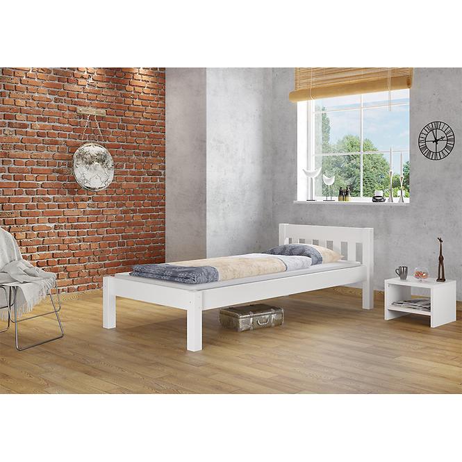 Ágy Pino 90x200 fenyő folt fehér