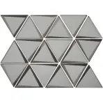 Csempe Mozaika Triangle Grafit 38/28,4